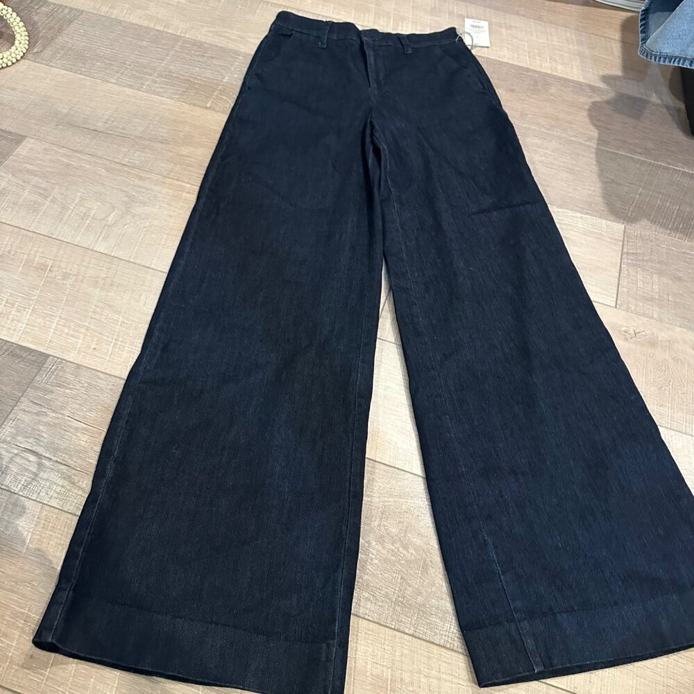 A NEW DAY WOMENS FLARE WIDE LEG DENIM PANTS SIZE 4 STRETCH NEW